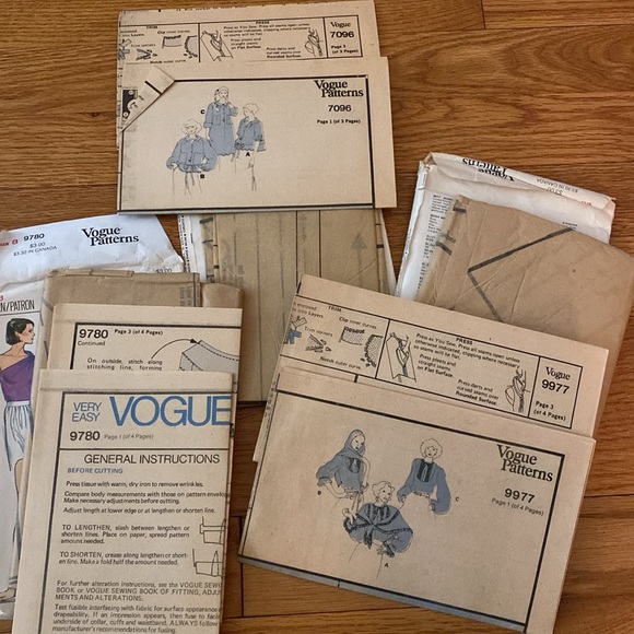 VTG ‘70s Vogue Top/Blouse Patterns Set of 7 - Picture 6 of 11